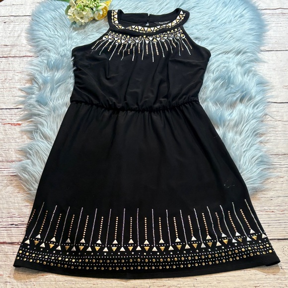 White House Black Market Studded Black Dress sz XXSP - Picture 1 of 8